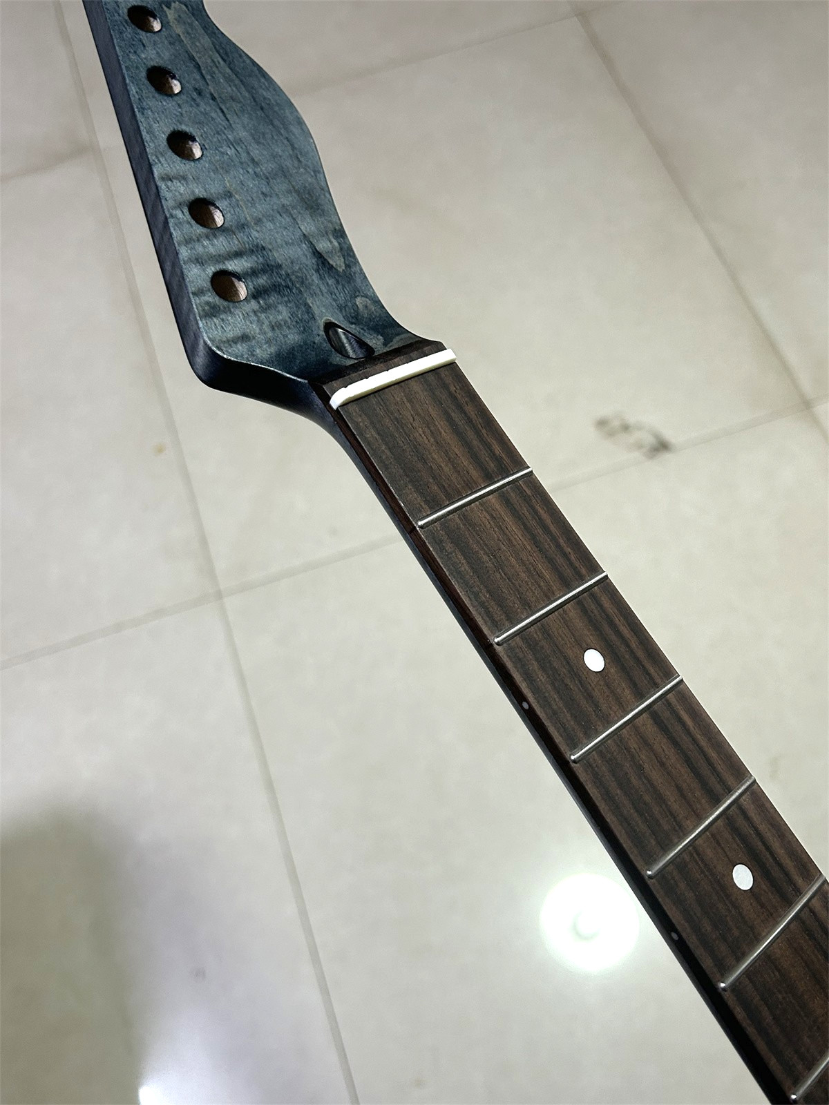 Unique color matte 22frets Roasted flame maple Electric guitar neck part