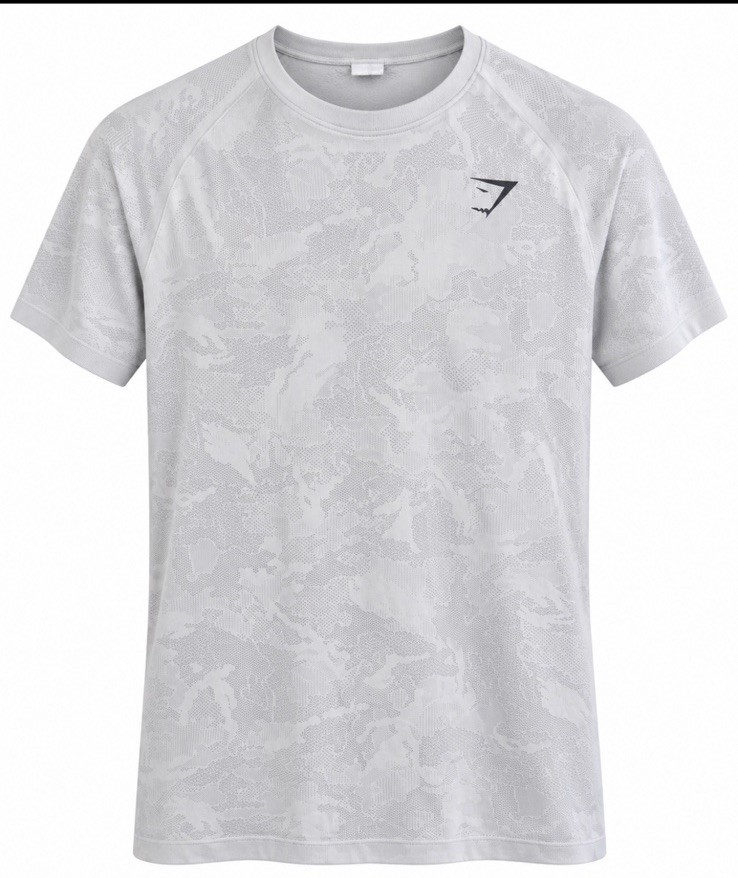 Gymshark Training T-Shirt Mens XL White Mesh Vented Athletic Tee
