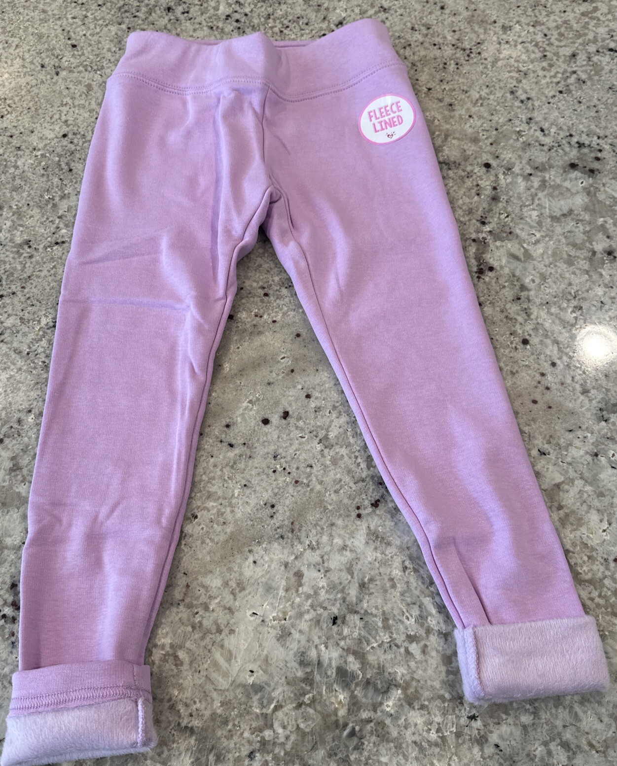 Girls Justice Girls full length fleece lined legging size 7 pink