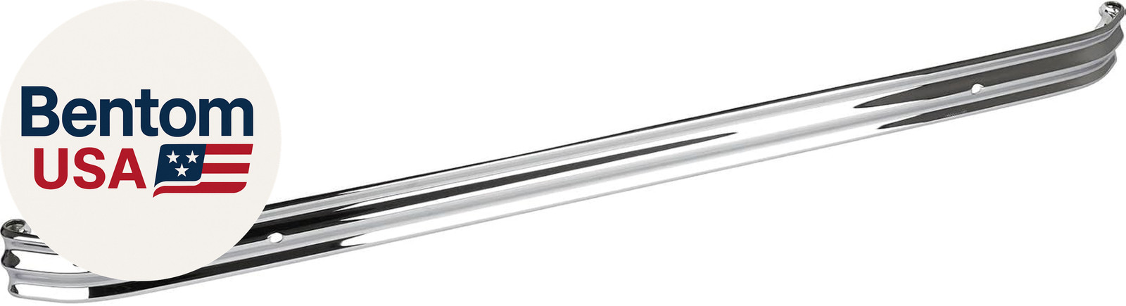 Chrome Steel Bumper Compatible with 1932 Ford, 61” Long Factory Replacement for