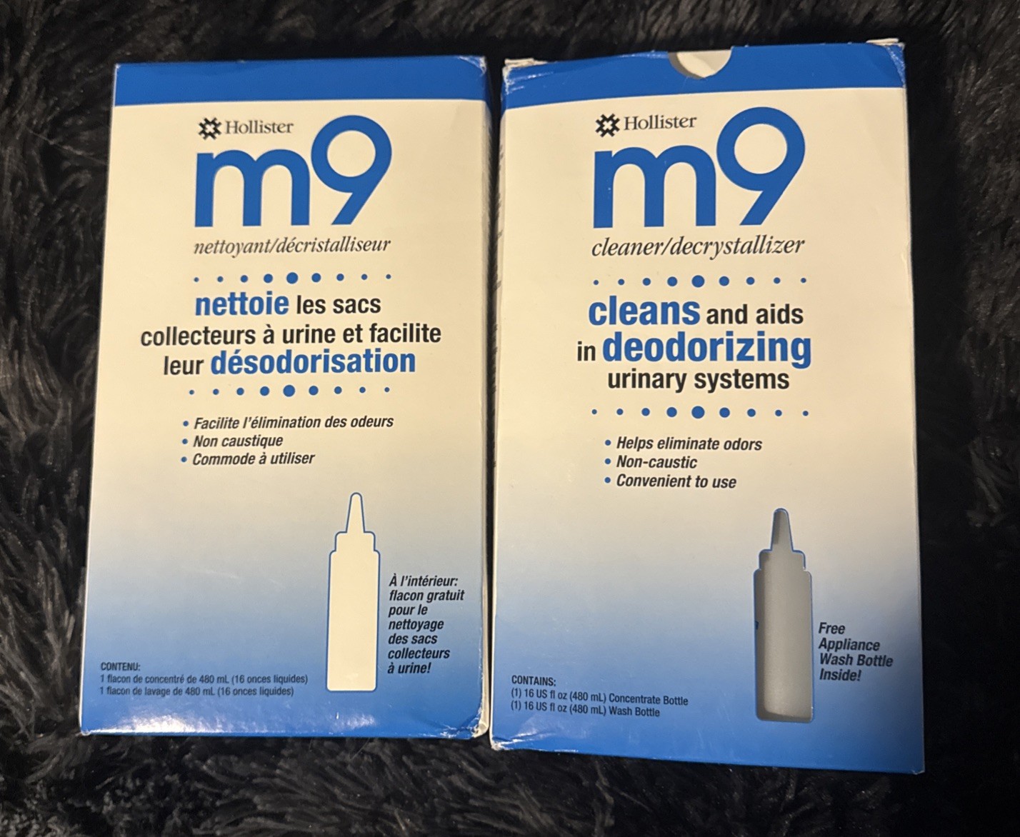 2 Hollister M9 Urinary Drainage System Cleaner/Decrystallizer 16 oz. 7736 W/tip