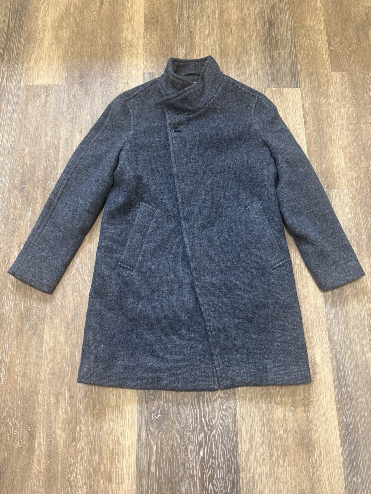 Men’s Wool Overcoat, Size Medium, New, Navy, Long Coat, Warm Winter Jacket Men’s Wool Overcoat, Size Medium, New, Navy, Long Coat, Warm Winter Jacket
