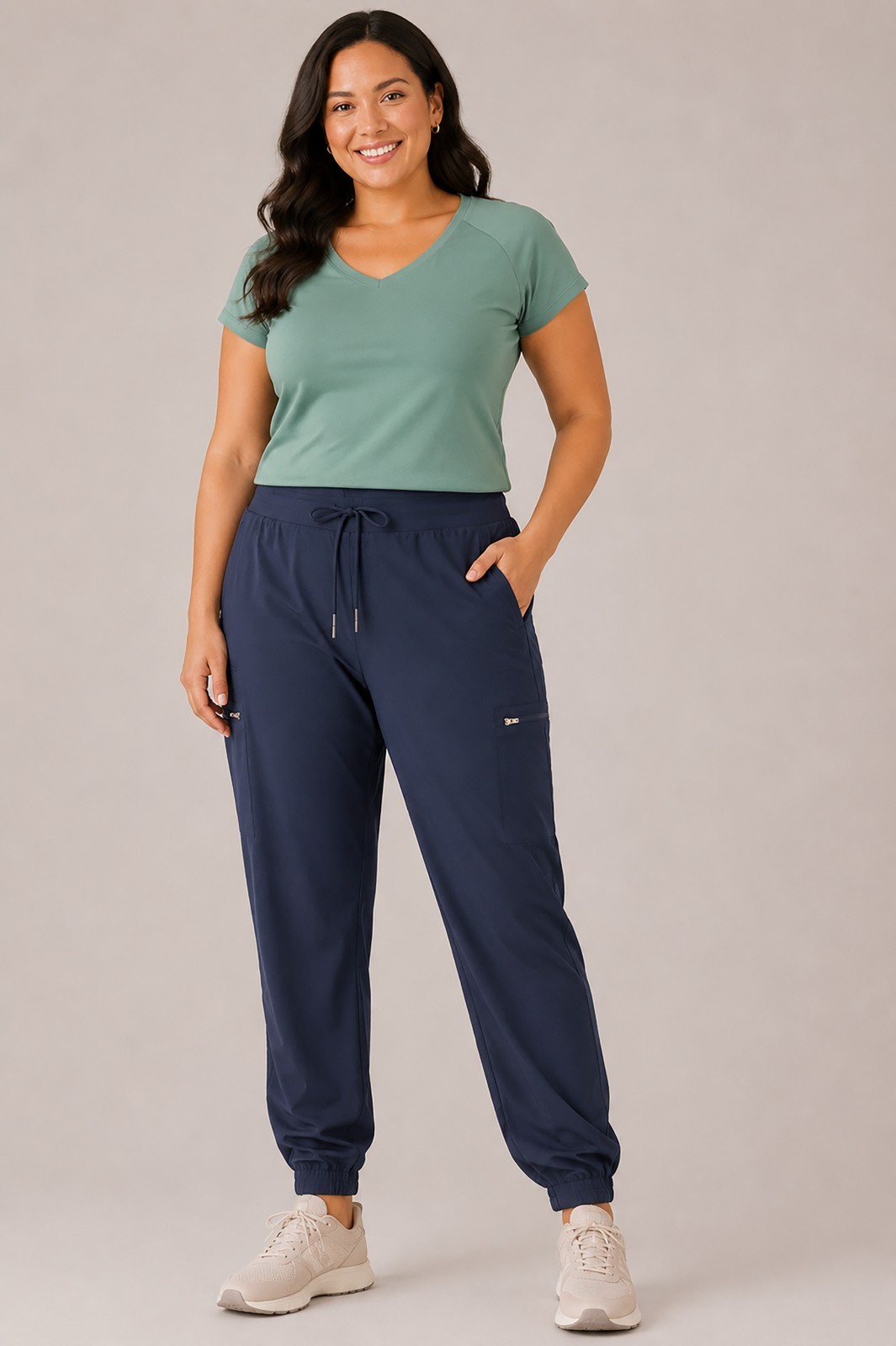 NWT MSRV $98 Athleta 26 Plus Size Navy Blue Venture Pant Jogger Pockets #566665