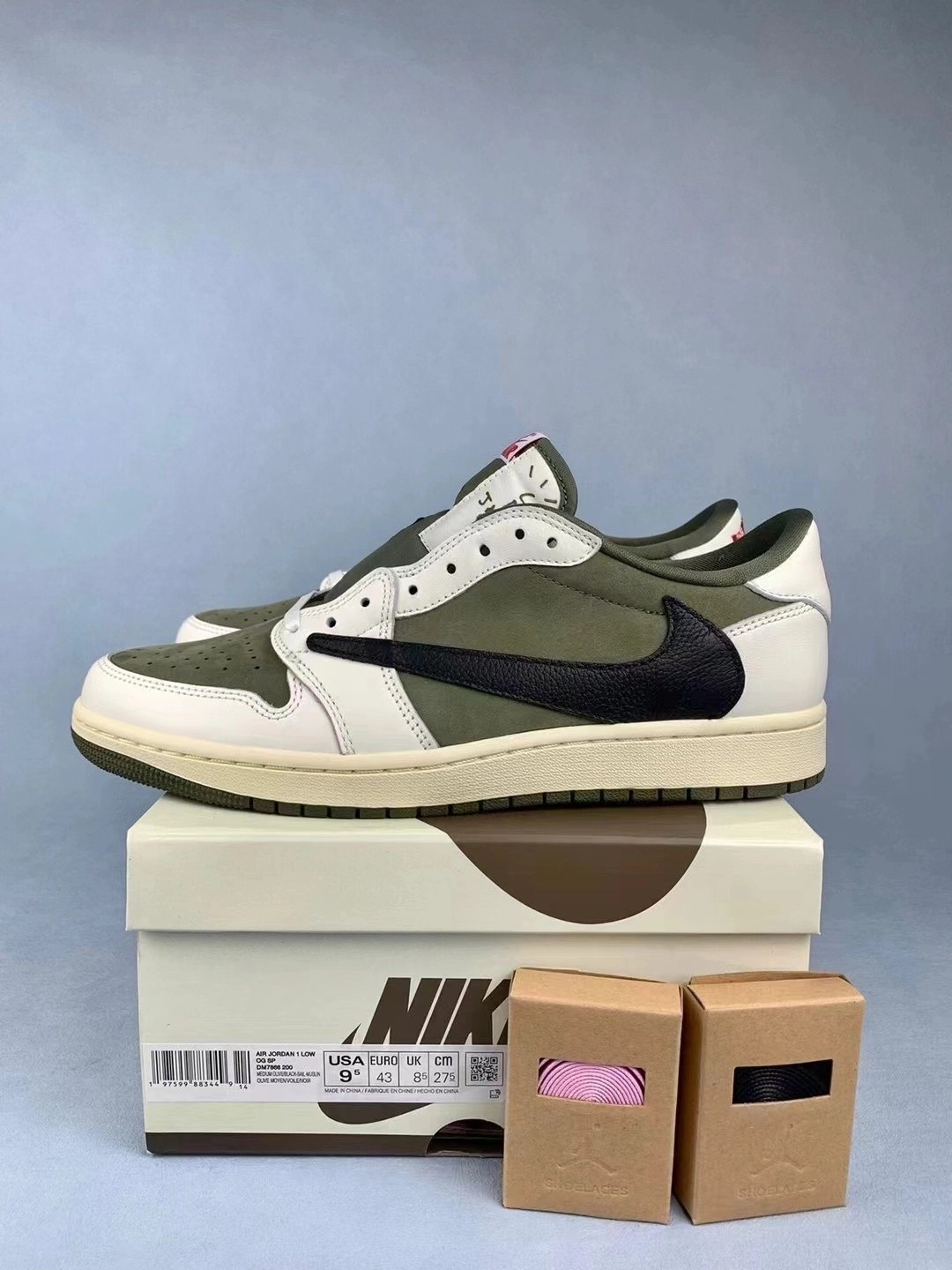New Travis Scott x Air Jordan 1 Retro Low Beige Green DM7866-200