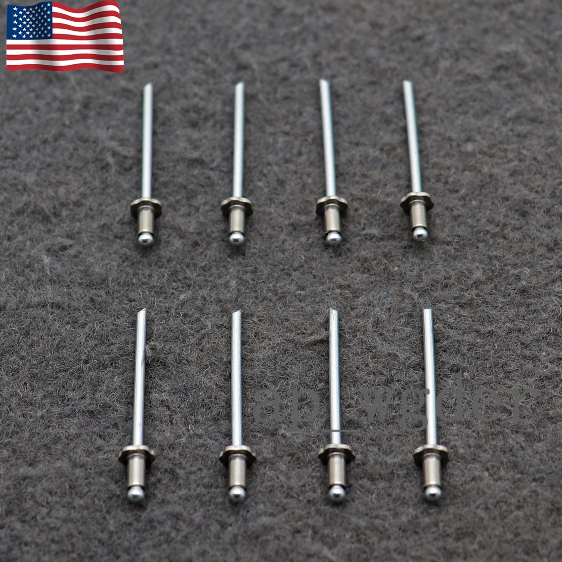 8x Nos Dash Rivets Stainless Steel Fits GM Ford Chrysler AMC VIN Door Tag New