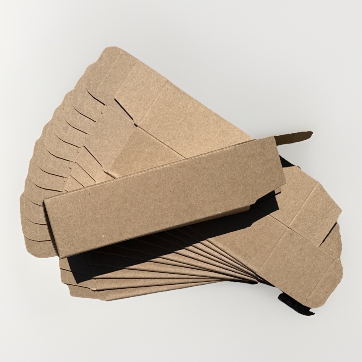100 Reverse Tuck Cartons Boxes - Kraft, 2 1/2 x 2 1/2 × 8\