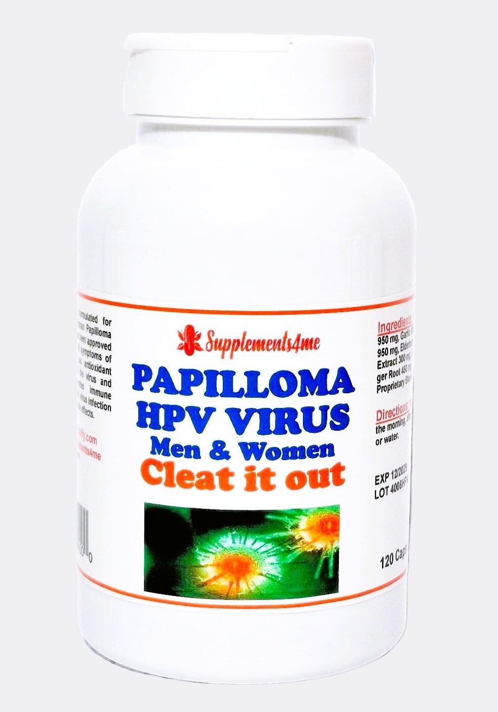 NATURAL HERBS FOR PAPILLOMA WOMEN & MEN HPV VIRUS - 120 CAPS - MADE IN USA