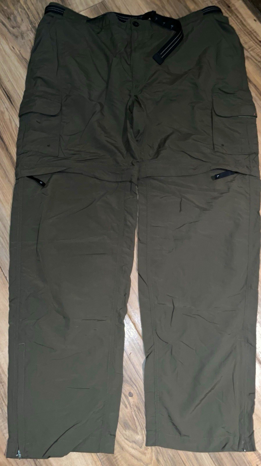Magellan Outdoors Fish Gear Mag Repel Convertible Zip Off Nylon Pants 2XL Green
