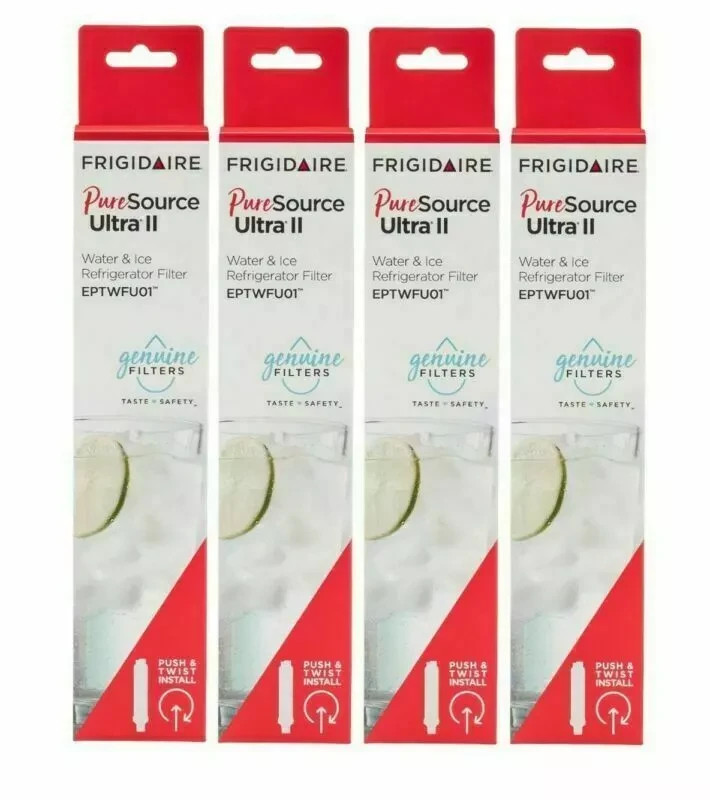4 PACK Frigidaire EPTWFU01 Pure Source Ultra II Refrigerator Water Filter Sealed