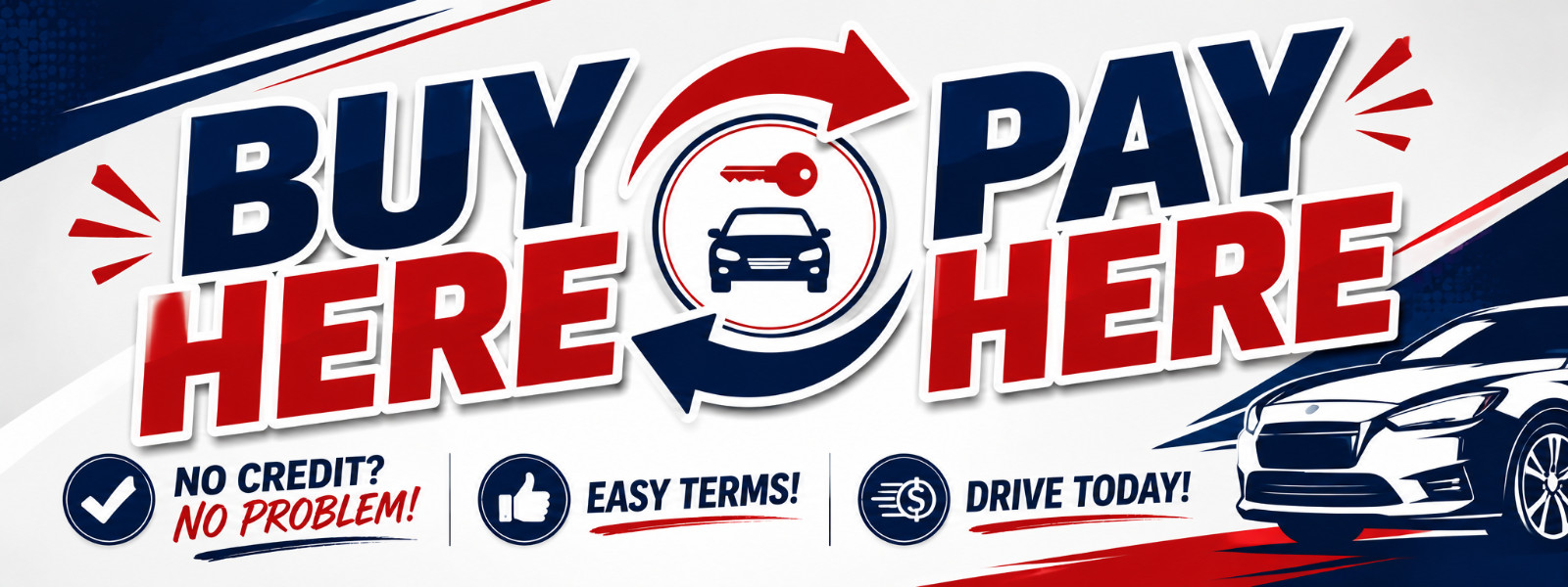 3ft x 8ft Buy Here Pay Here Vinyl Banner- New-Free Shipping 3ft x 8ft Buy Here Pay Here Vinyl Banner- New-Free Shipping