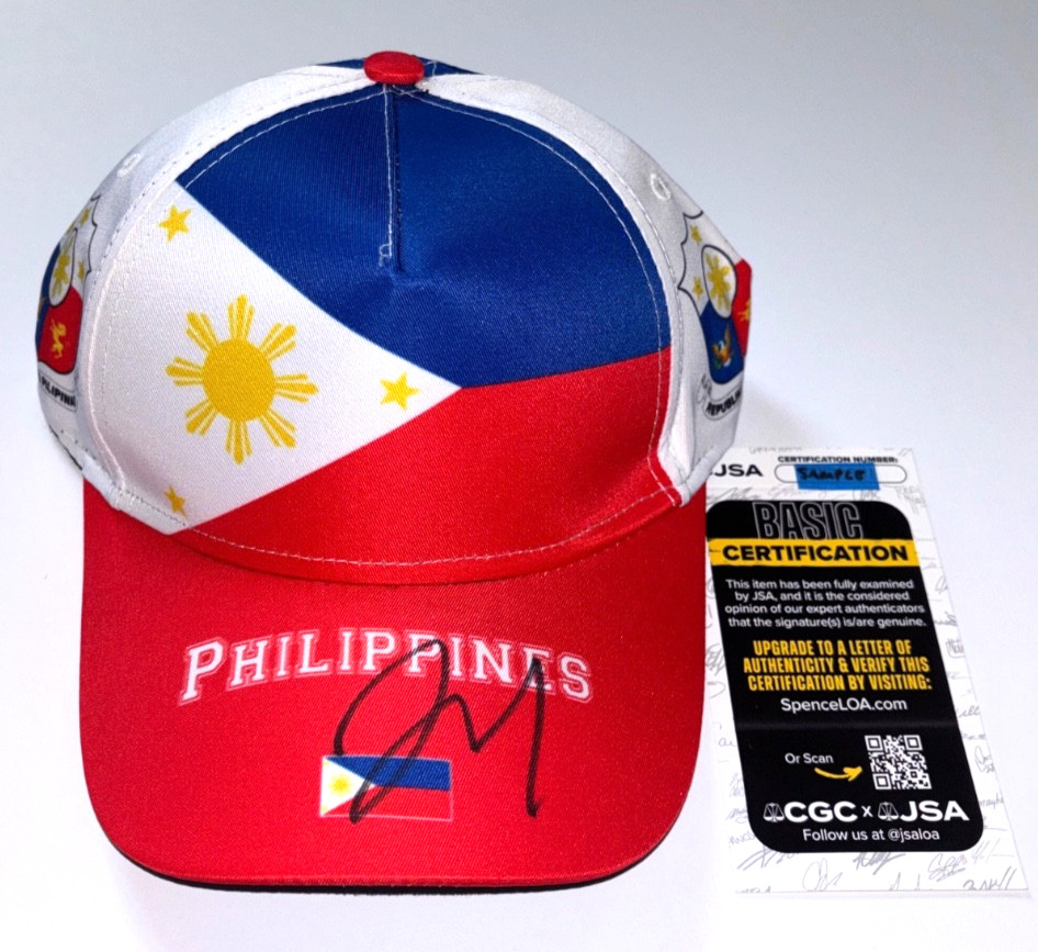 ALEXANDRA ALEX EALA SIGNED PHILIPPINES FLAG HAT CAP COUNTRY TENNIS CHAMPION JSA