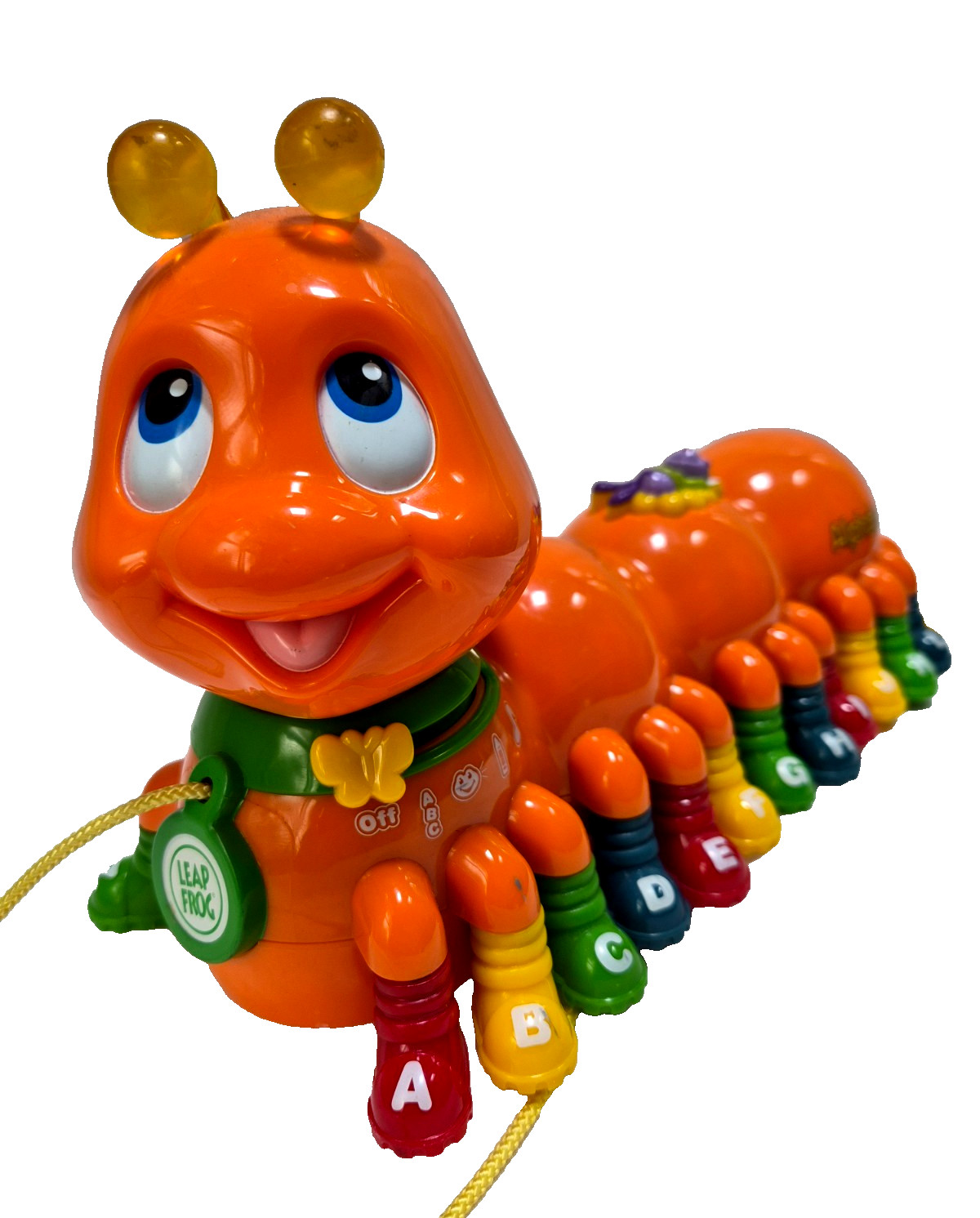Leap Frog Talking Musical Caterpillar Alphabet Pal Pull Along Orange 2001 Leap Frog Talking Musical Caterpillar Alphabet Pal Pull Along Orange 2001
