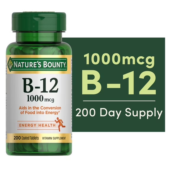 Nature’s Bounty B-12 1000mcg Vitamin Tablets - 200 Count
