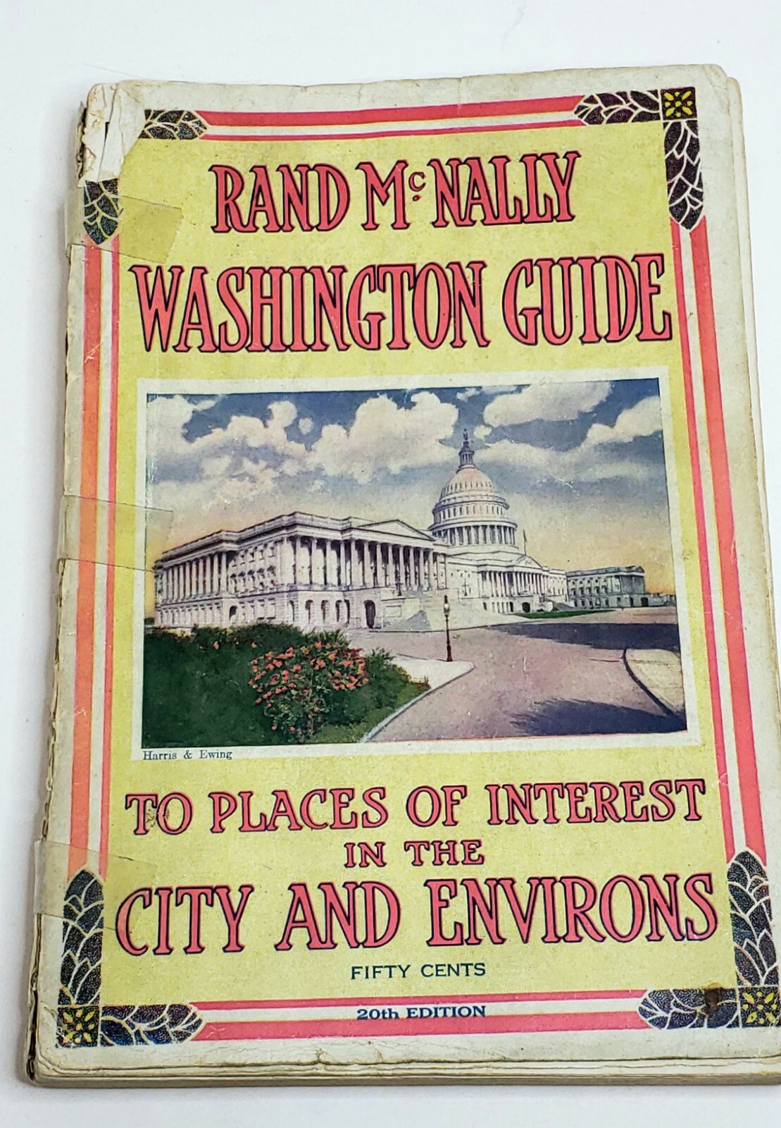 Antique 1925 RAND McNALLY Washington Guide 20th Edition Antique 1925 RAND McNALLY Washington Guide 20th Edition