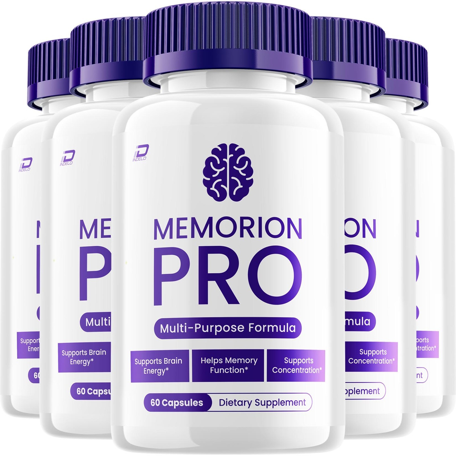 (5 Pack) Memorion Pro Supplement Capsules – MemorionPro Natural Blend Memory
