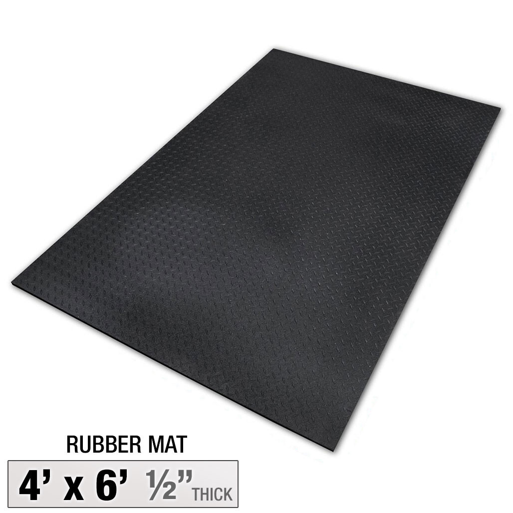 4' x 6' Rubber Flooring, 1/2