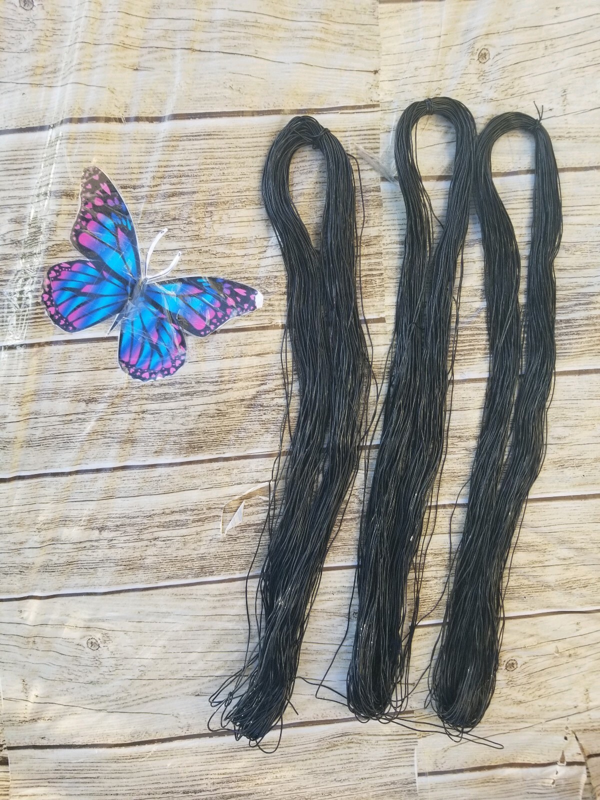 3 New African Rubber Hair Thread For Threading/Stretching Out Natural Hair