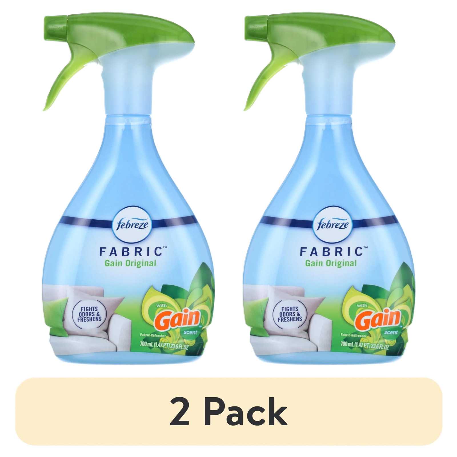 (2 pack) Febreze Fabric Spray Air Freshener, Odor-Fighting, Gain, 23.6 fl oz (2 pack) Febreze Fabric Spray Air Freshener, Odor-Fighting, Gain, 23.6 fl oz
