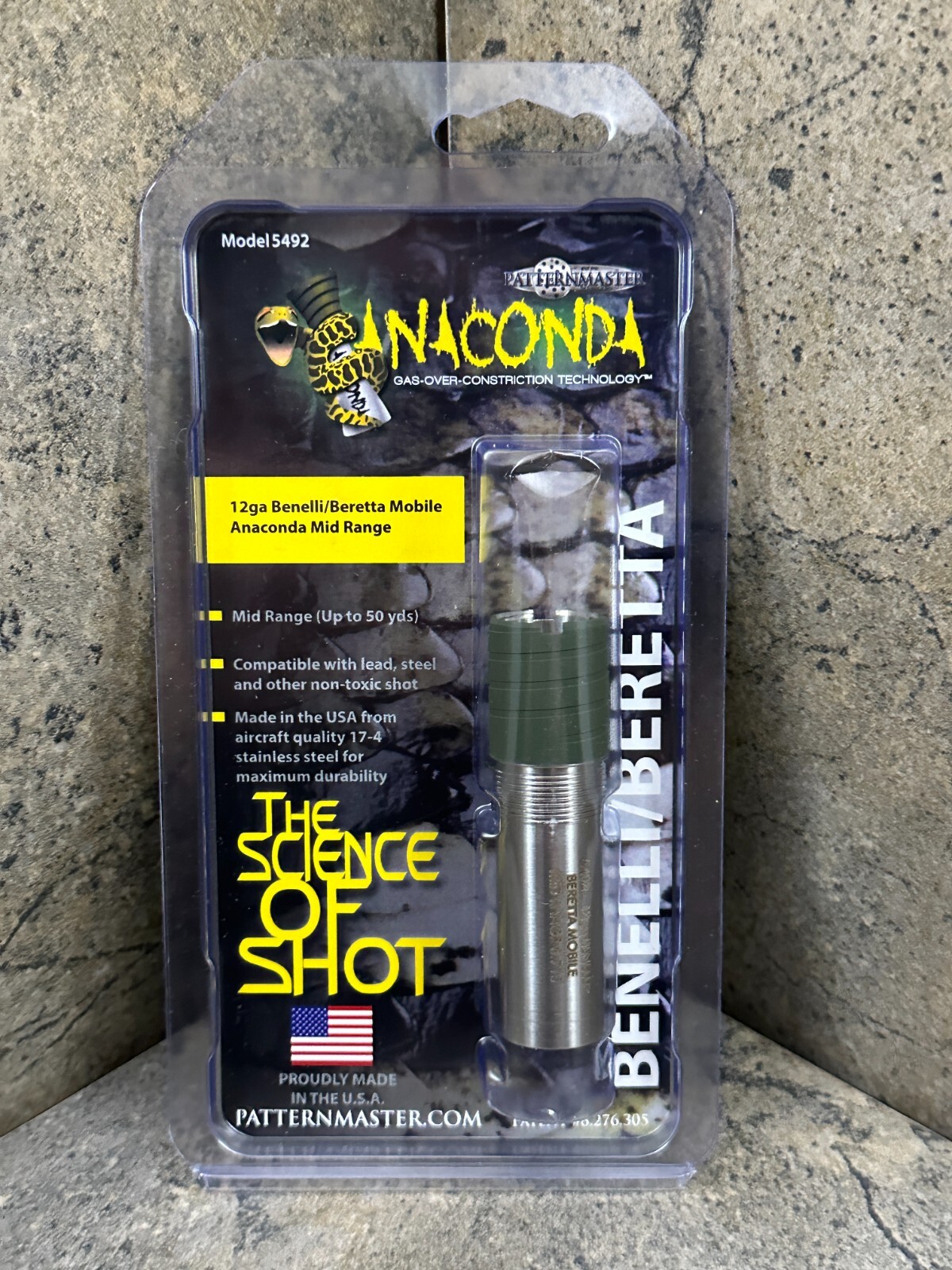 Patternmaster Anaconda Choke Tube for 12ga Benelli/Beretta Mobil Mid Range 0.715
