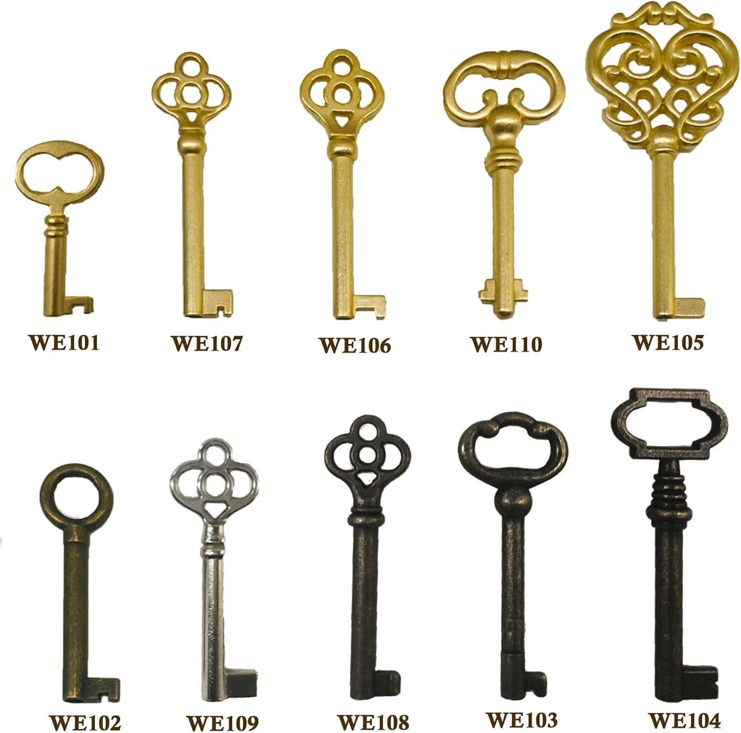 10PACK Universal Skeleton Keys Replacement for Vintage Antique Furniture . 10PACK Universal Skeleton Keys Replacement for Vintage Antique Furniture .