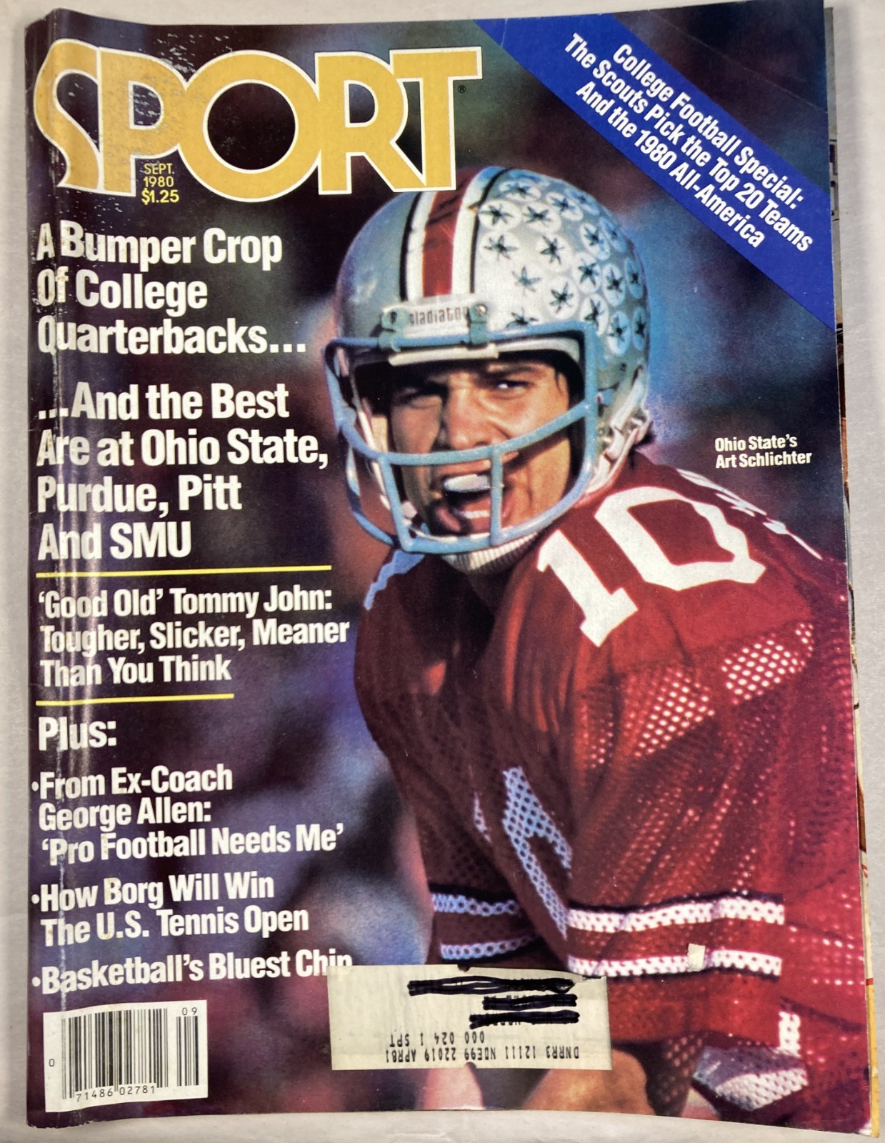 SPORT. Sep 1980. Ohio State\'s Art Schlichter. College Football Preview. 86 pages