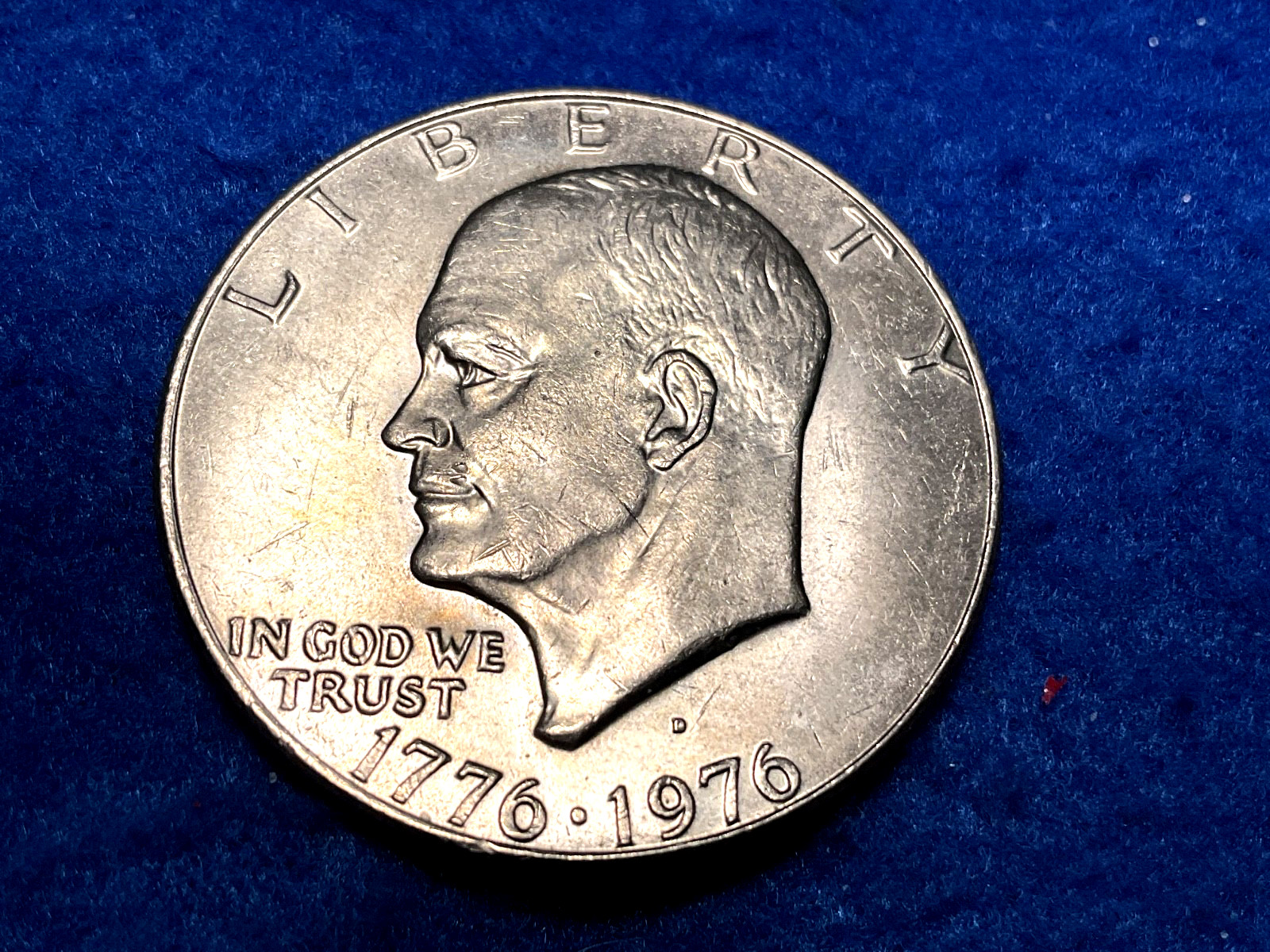1776-D Type 1 & 1976-P Eisenhower Dollars Au-Bu Cond, As Pictured $13.99