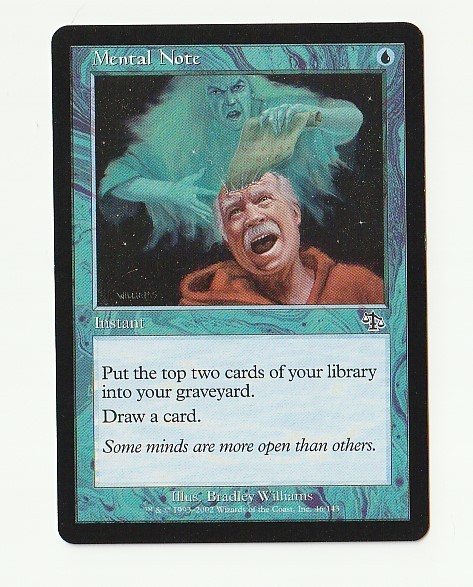 Mental Note Judgment Regular MINT / NEAR MINT UNPLAYED 
