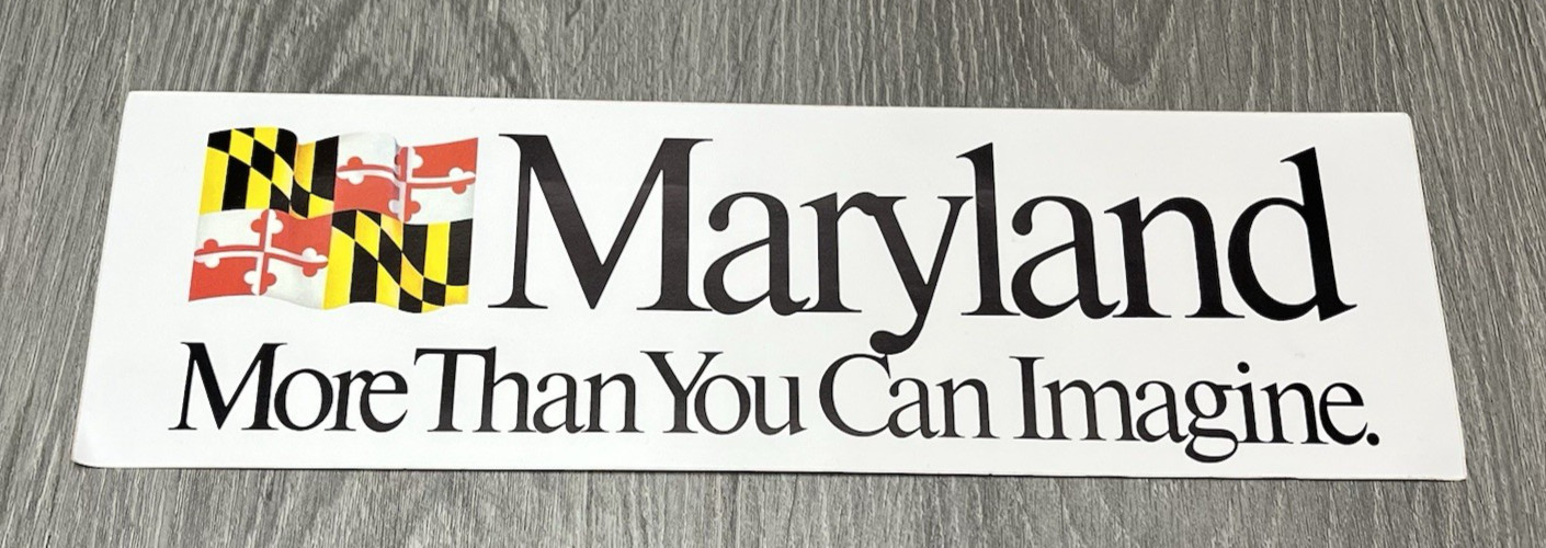 Vintage Maryland Bumper Sticker Flag \