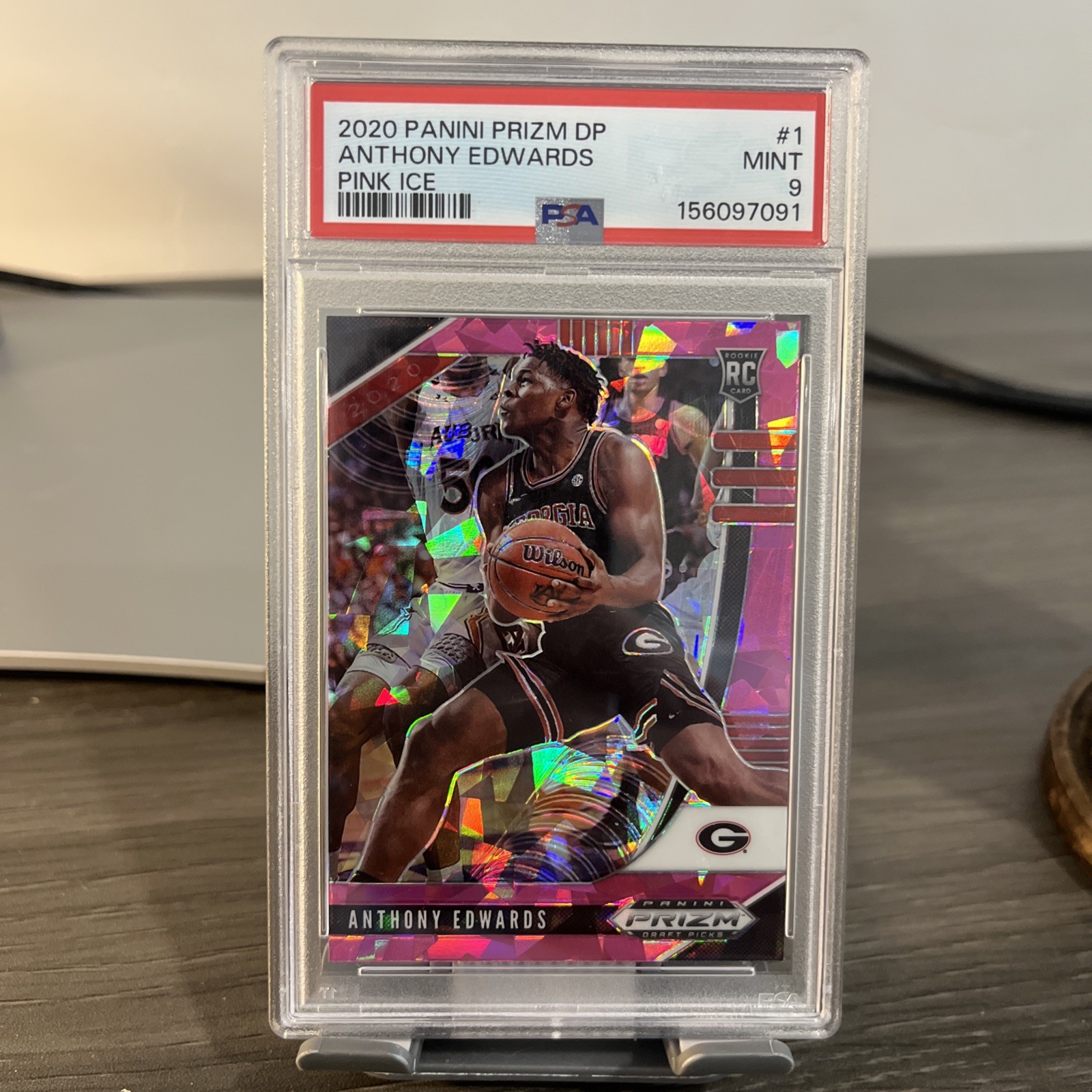 2020-21 Panini Prizm Draft Picks - Anthony Edwards #1 Pink Ice Prizm RC PSA 9 2020-21 Panini Prizm Draft Picks - Anthony Edwards #1 Pink Ice Prizm RC PSA 9