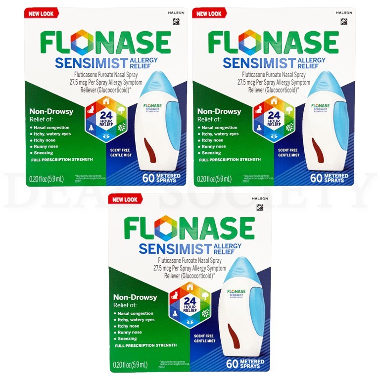Flonase Sensimist Non Drowsy Allergy Relief Nasal Spray 60 Sprays Lot of 3