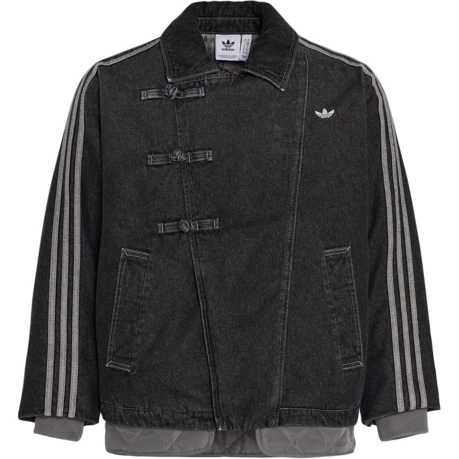 adidas Originals New Year Pad Jacket Black Denim Chinese Style KR5066