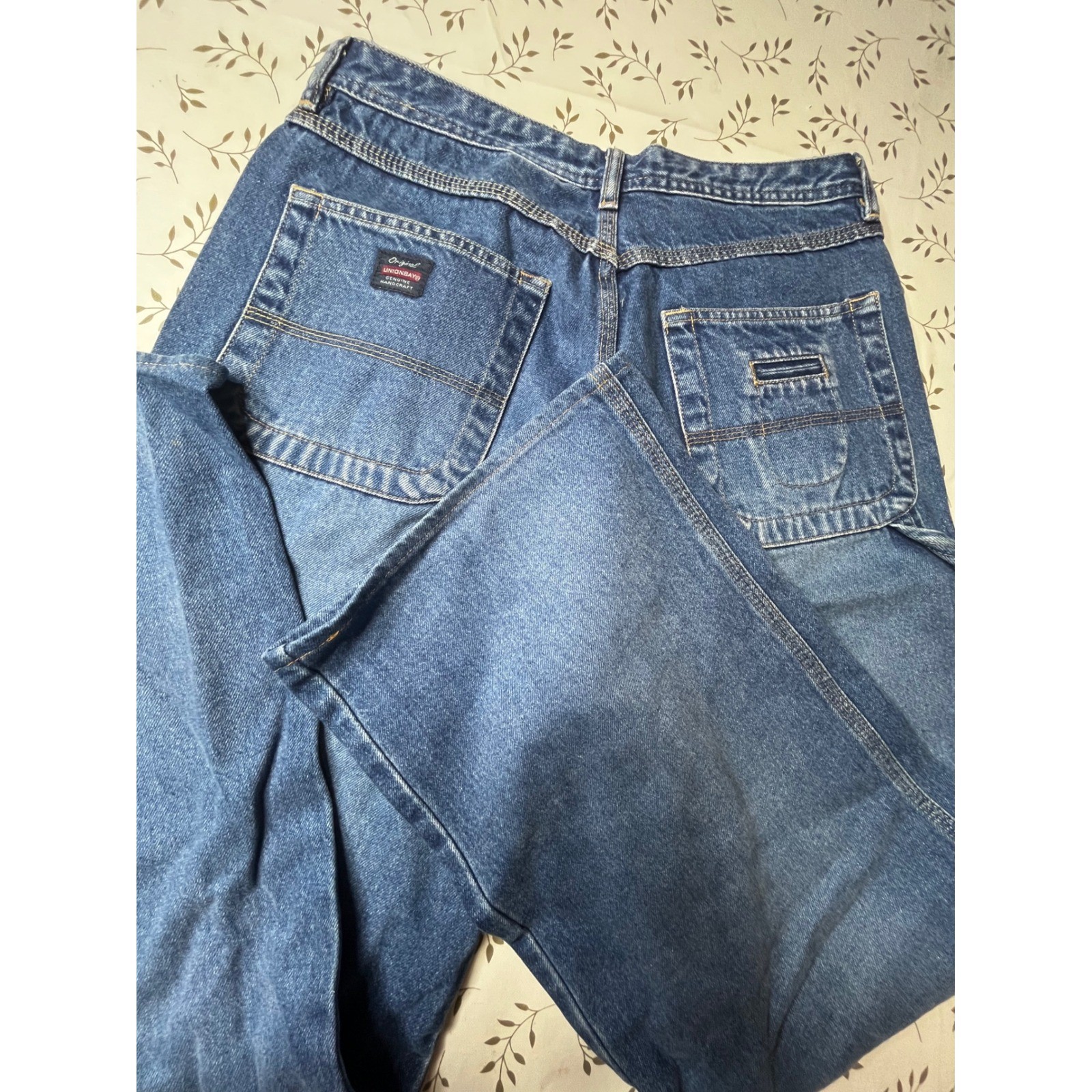 Vintage Unionbay Carpenter Jeans Wide Leg Denim Blue 90s Y2K Pants Women 9 30x28 Vintage Unionbay Carpenter Jeans Wide Leg Denim Blue 90s Y2K Pants Women 9 30x28
