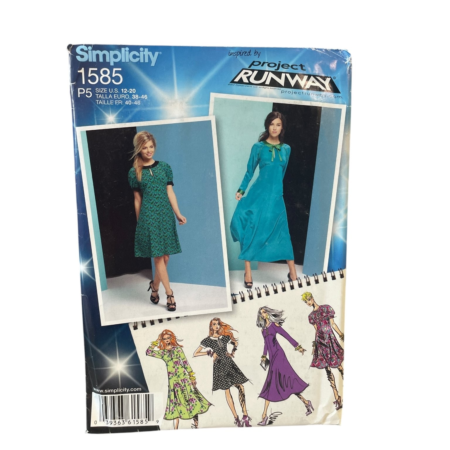 Simplicity 1585 Misses Dress Sewing Pattern Size 12-20 Project Runway UNCUT FF