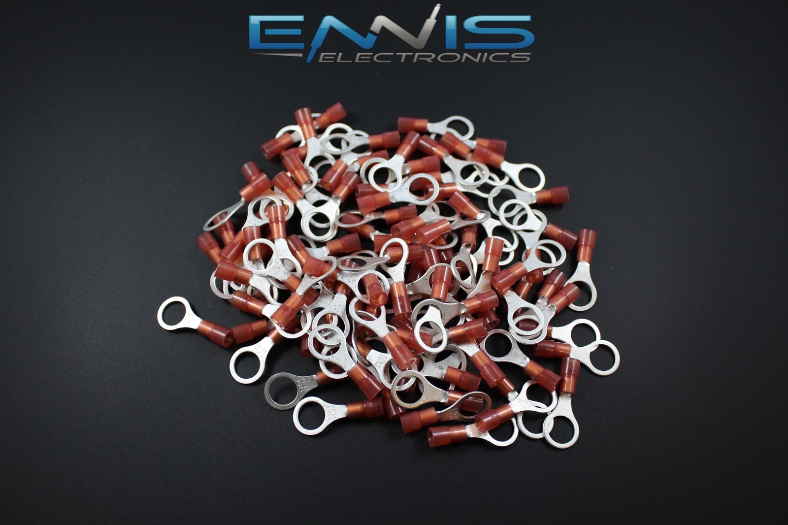 18-22 GAUGE NYLON RING 5/16 CONNECTOR 50 PK RED CRIMP TERMINAL AWG CAR SUV