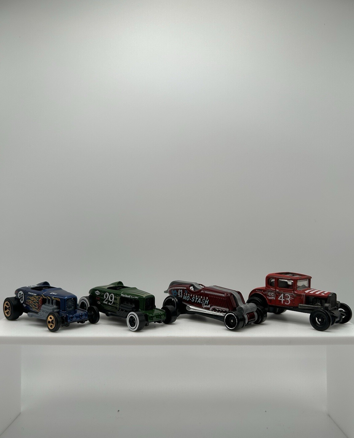 HOT WHEELS Lot of 4 Hot Rods: 2ea Max Steel, Red Mo-Stash, \'31 Model A Custom.14 HOT WHEELS Lot of 4 Hot Rods: 2ea Max Steel, Red Mo-Stash, \'31 Model A Custom.14
