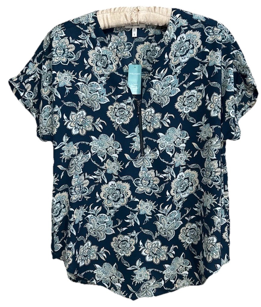 Maurices Top S New Green Silky Floral Print Cottagecore Boho Shirt Blouse NWT Maurices Top S New Green Silky Floral Print Cottagecore Boho Shirt Blouse NWT