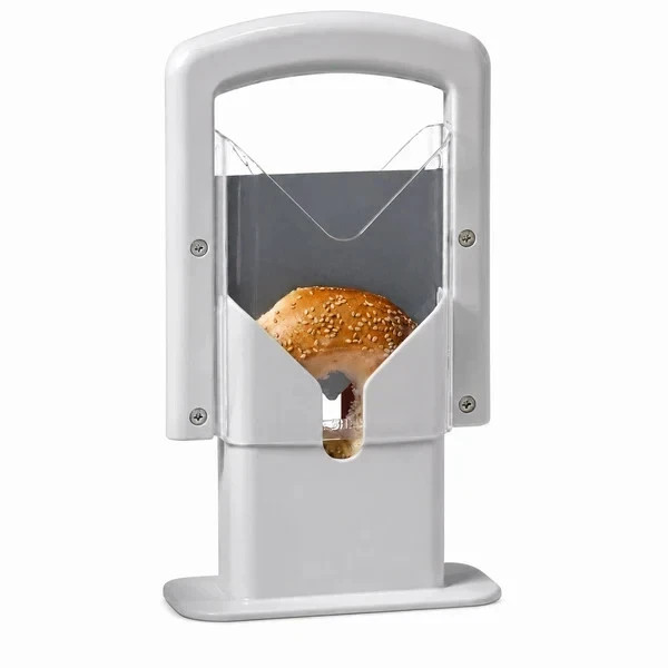 Hoan The Original Bagel Guillotine Universal Slicer, 9.25-Inch, white