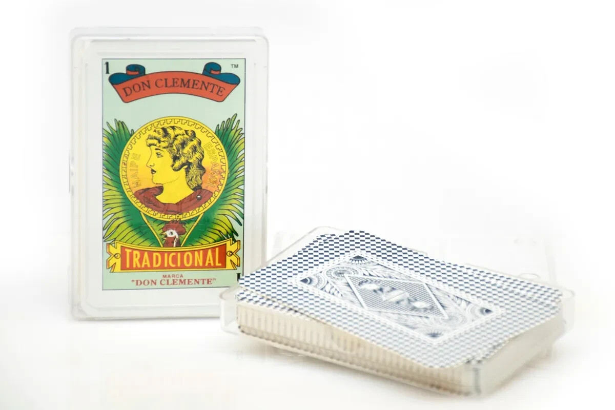 Don Clemente Traditional Playing Cards In Hard Case (Naipe Baraja), Single