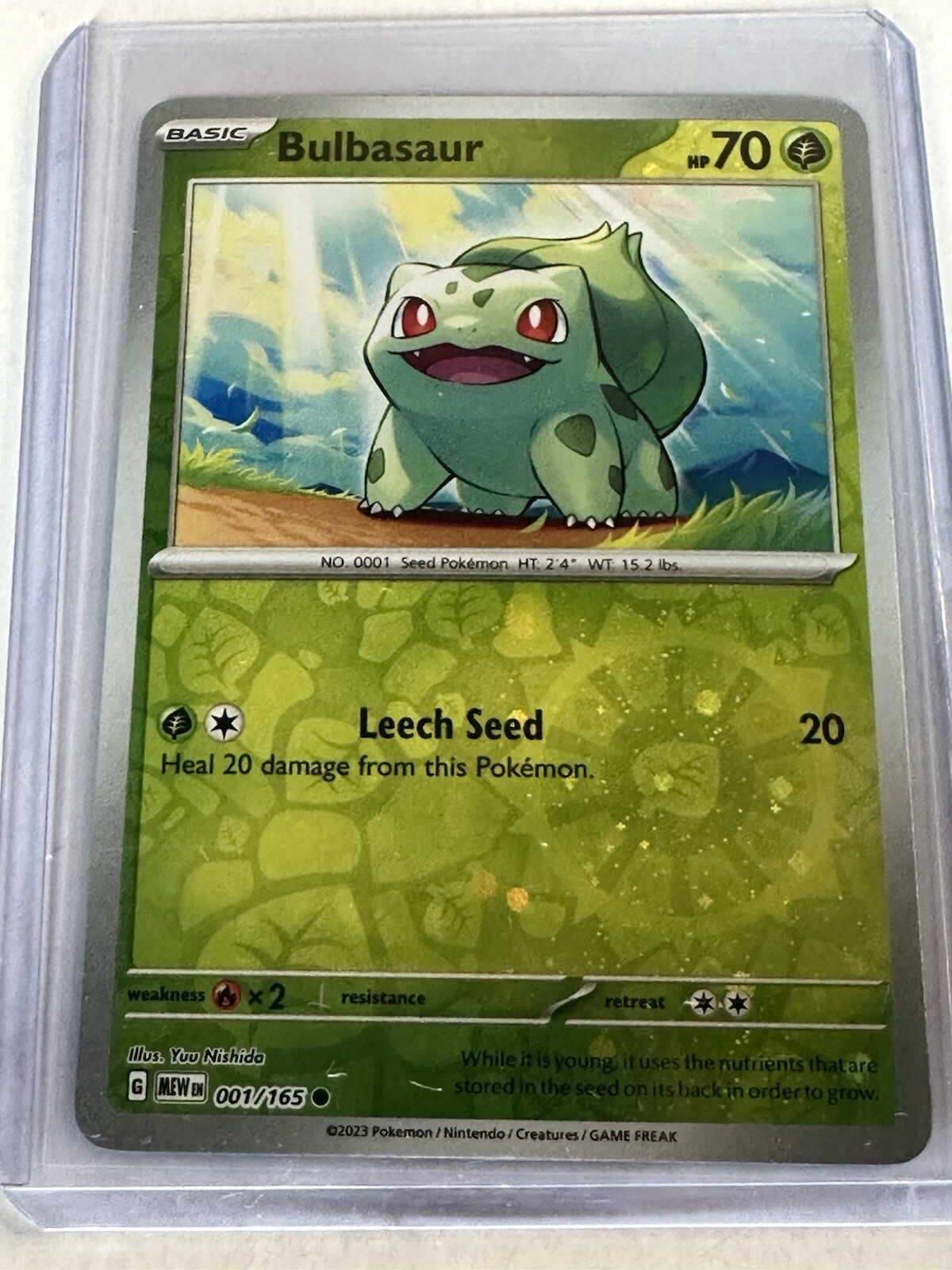 Bulbasaur Cosmos Foil 001/165 Promo Pokemon 151 Costco
