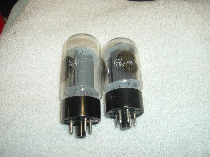 Two Vintage 6L6 General Electric  GE  Audio Tubes