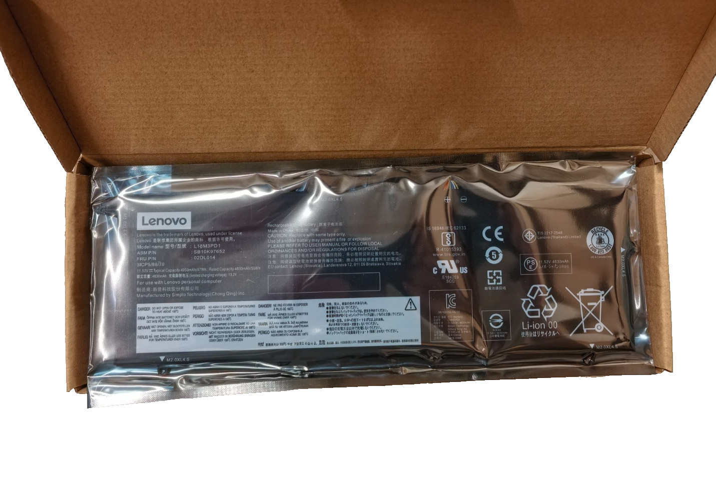 Genuine OEM L18M3PD1 L18C3PD1 L18L3PD1 Battery For Lenovo ThinkPad T490s T495s