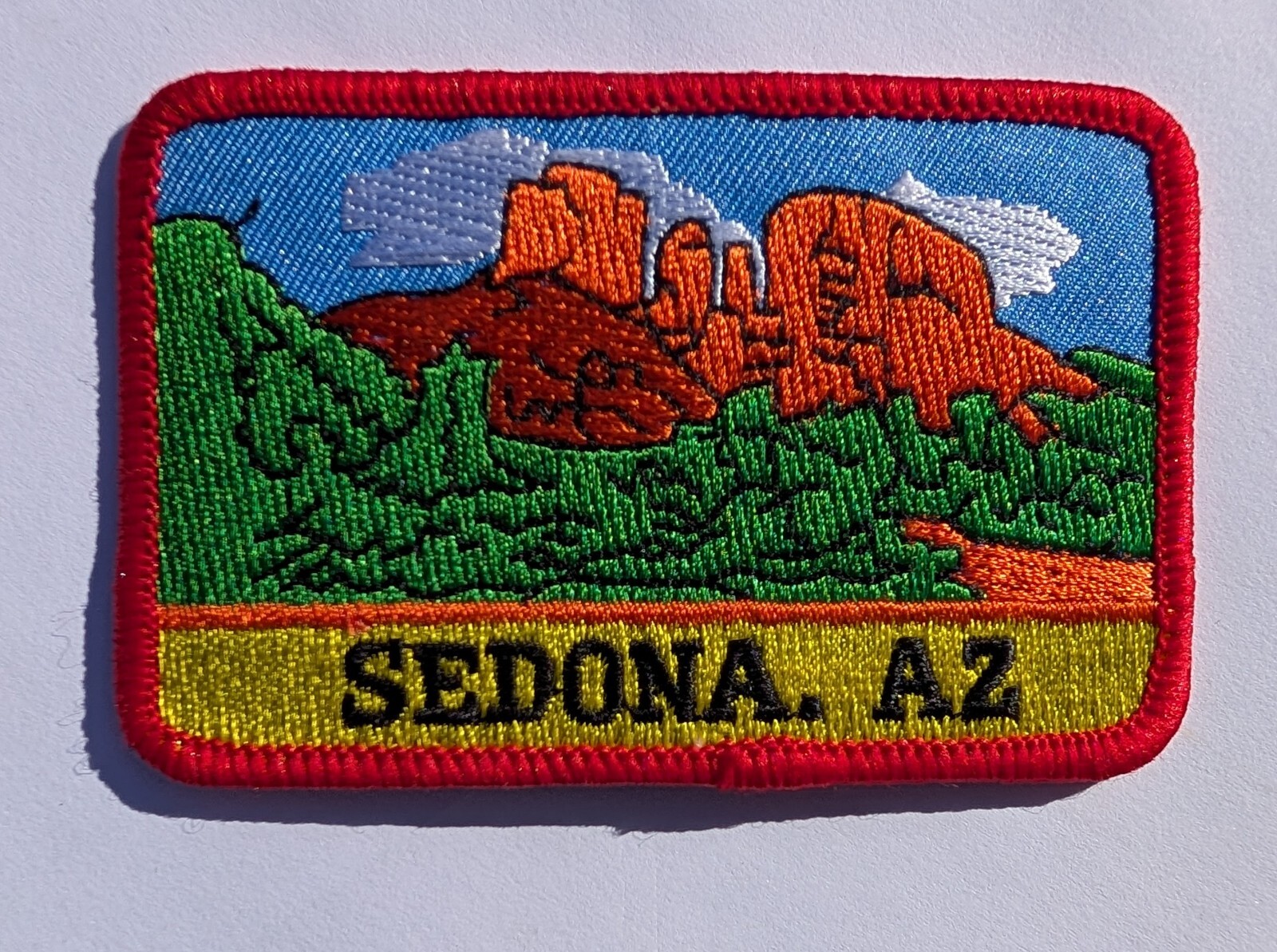 Sedona Arizona Iron On Souvenir Travel Patch Road Trip Hiking Motorcycle Biker 
