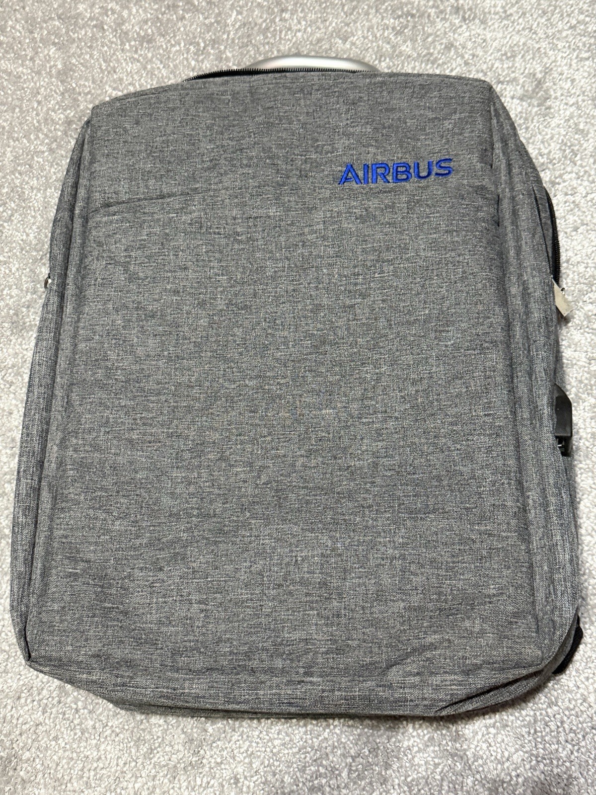 Airbus Gray Backpack With USB Port For Battery Pack