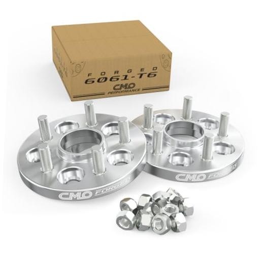 CMO 15mm 5x4.75 Wheel Spacers 70.3mm Hubcentric 15mm (2pcs) Hub Centric -Silver