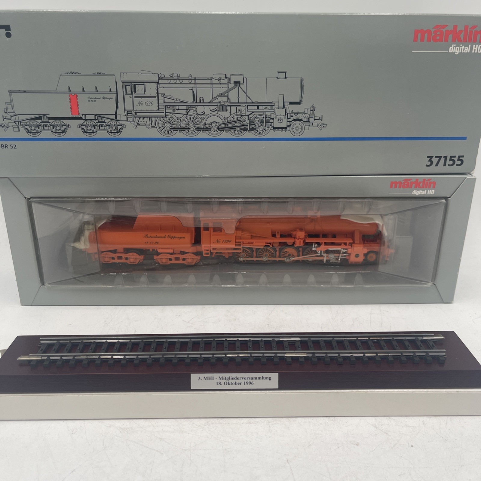 Marklin H0 37155 Steam Locomotive BR 52 Special Edition W/ Presentation Track