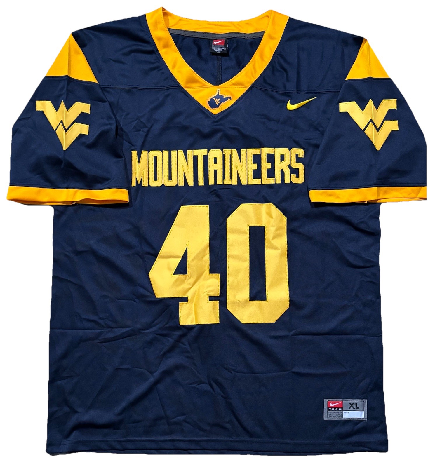 Nike West Virginia Mountaineers Pat Mcafee Football Jersey. Mens XL. Blue. NCAA Nike West Virginia Mountaineers Pat Mcafee Football Jersey. Mens XL. Blue. NCAA