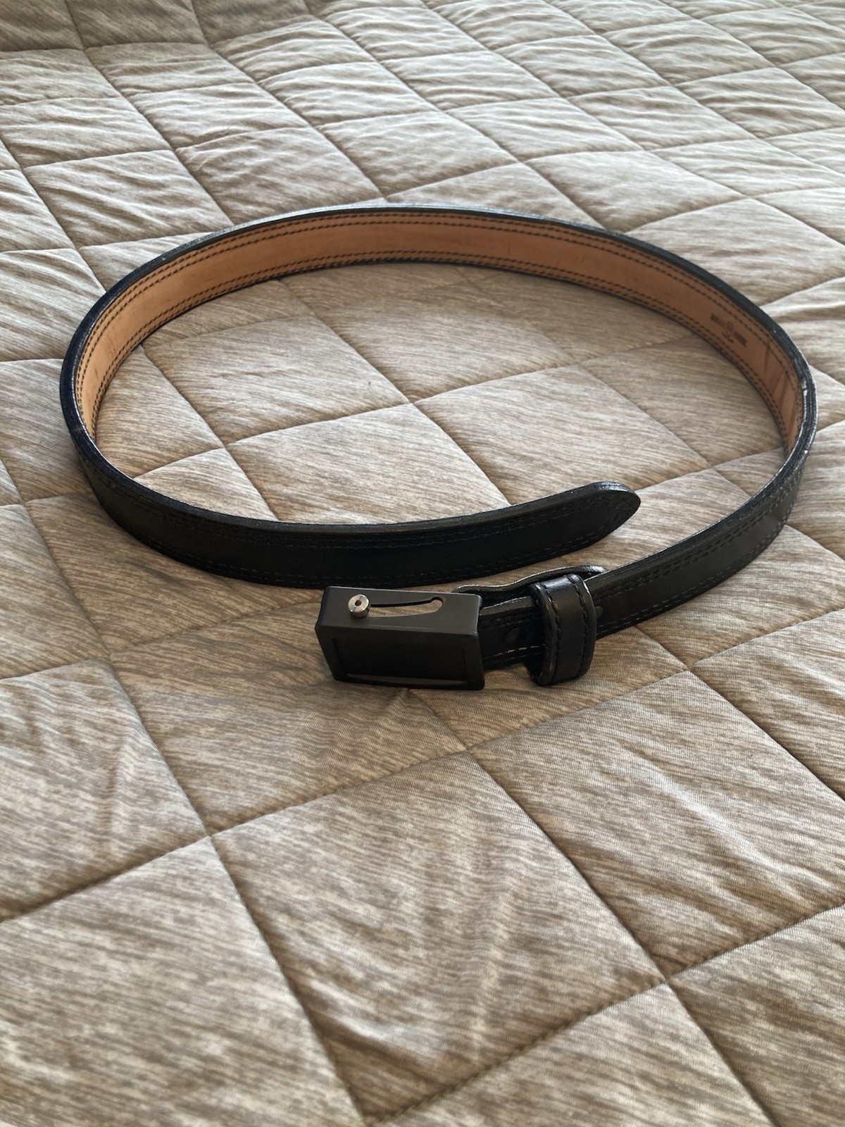 Mean Gene Leather Victory Aegis Gun Belt 36 1.5” Black Ares Gear Metal Buckle
