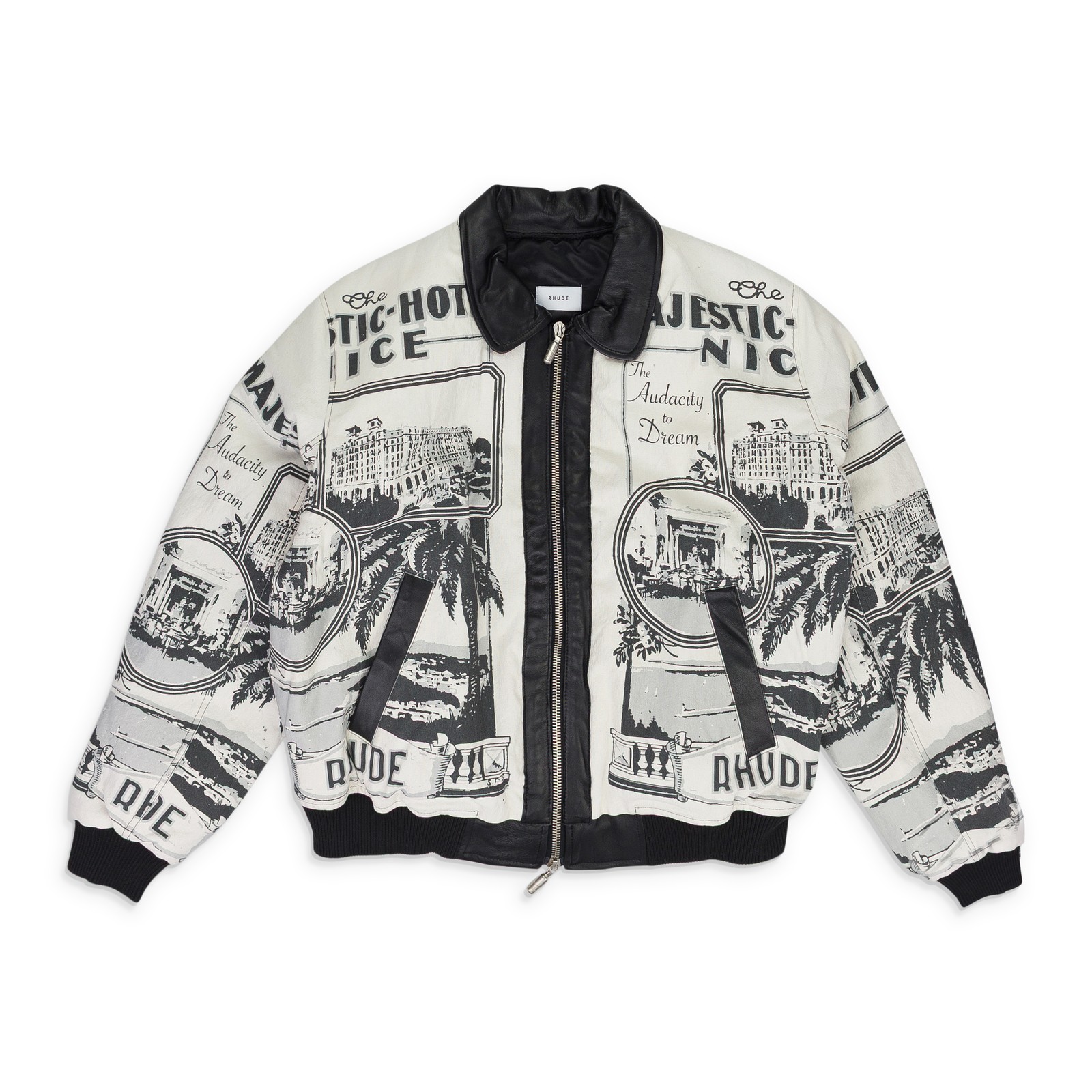 NWT RHUDE WHITE VOUYAGE BOMBER JACKET SIZE M $1795