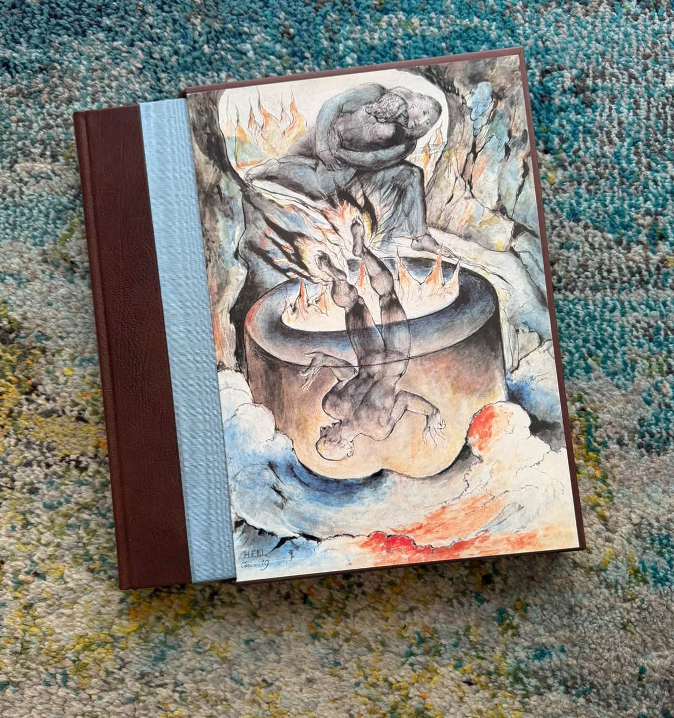 Dante\'s  Inferno Dante Alighieri William Blake Folio Society Book Silk Binding