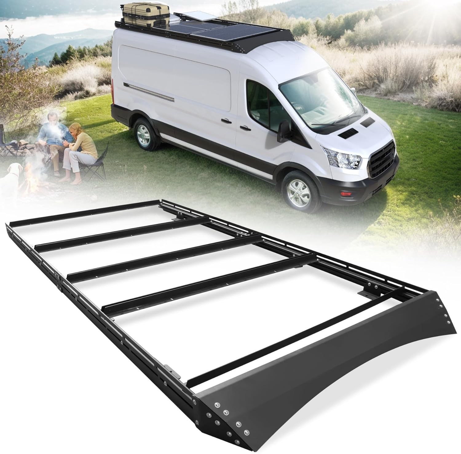 MELIPRON Camper Van Roof Rack for Ford Transit 148\